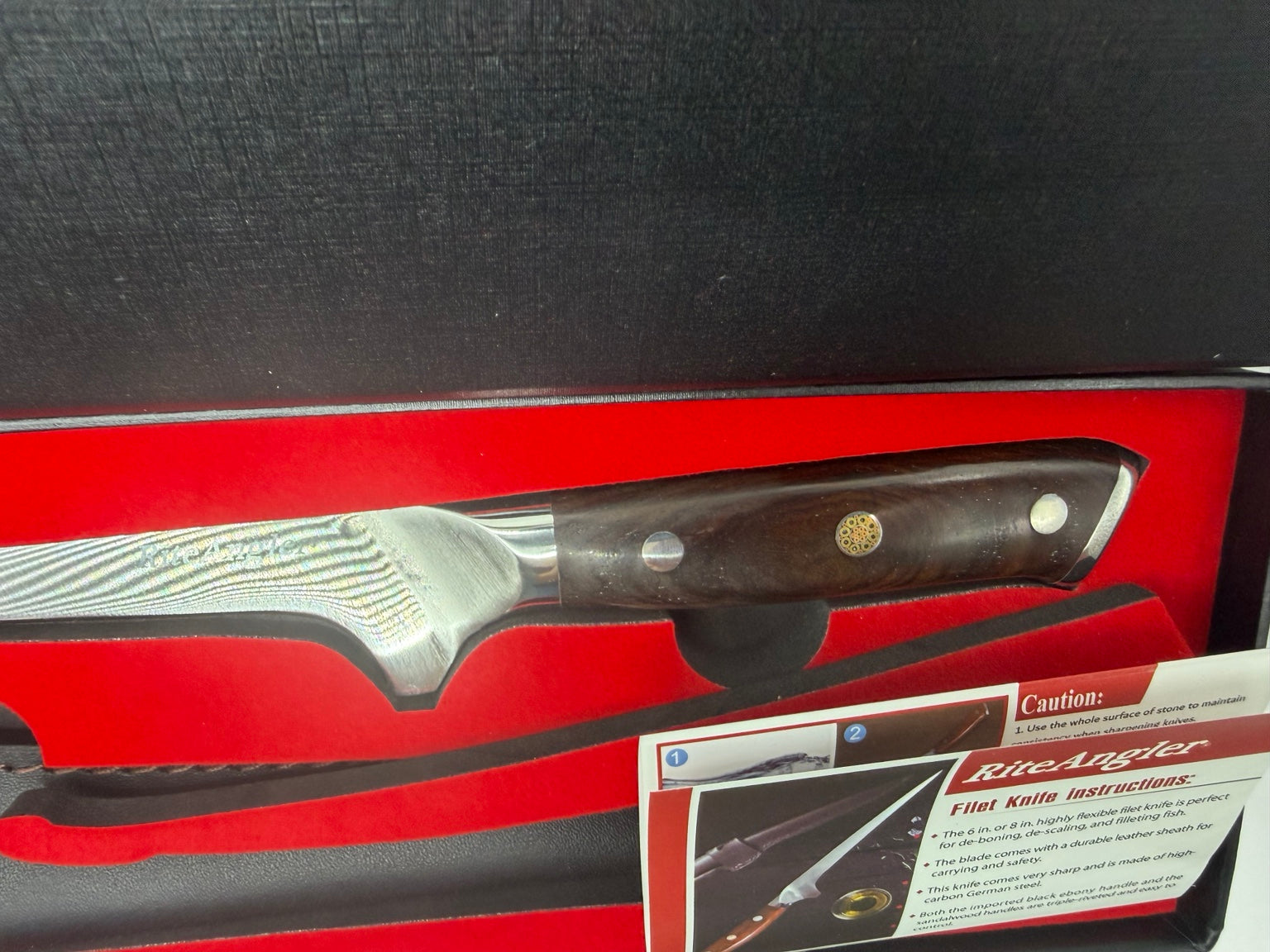 RiteAngler 12-inch German steel fillet knife product view 3