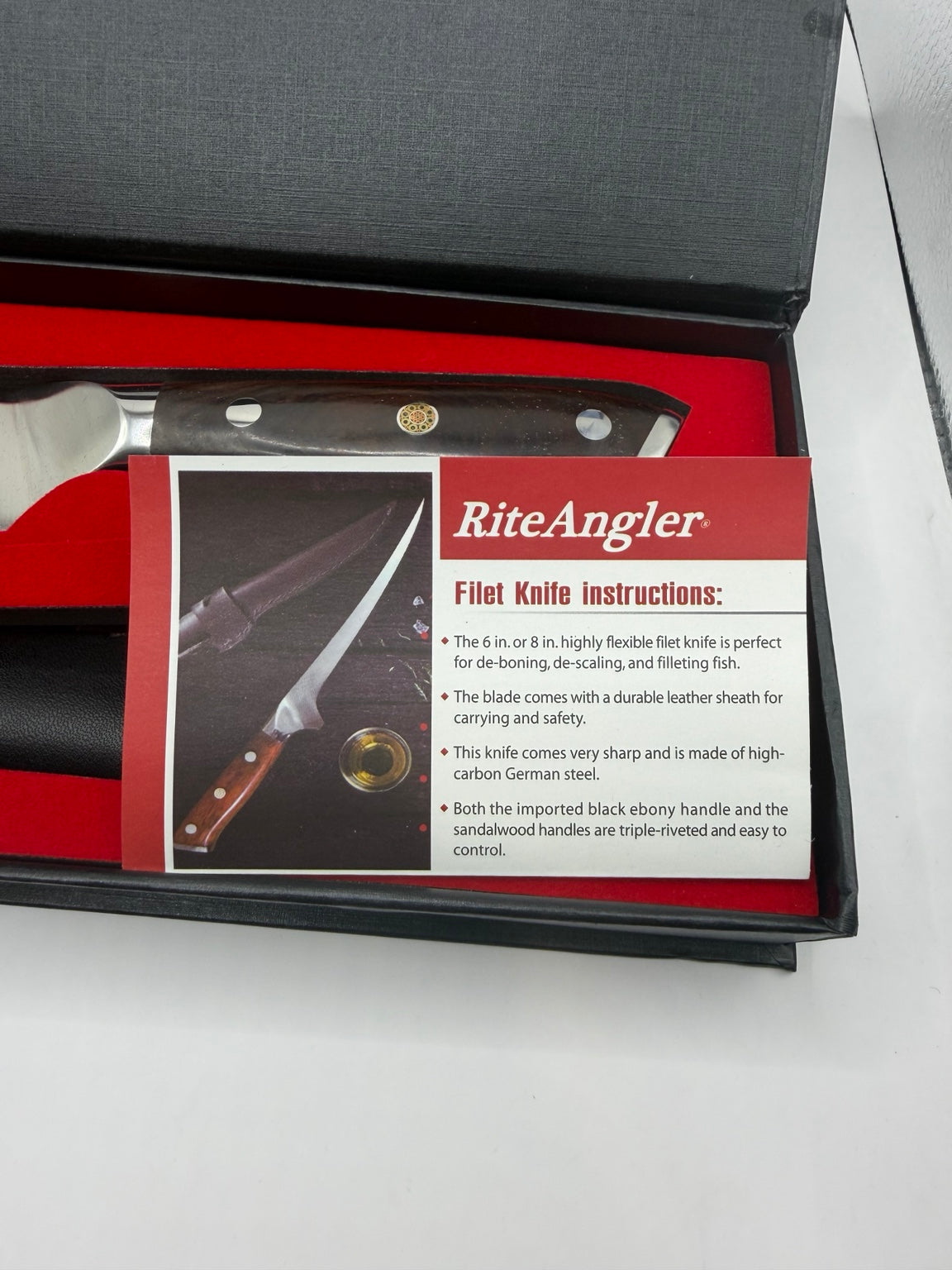 RiteAngler 12-inch German steel fillet knife product view 7